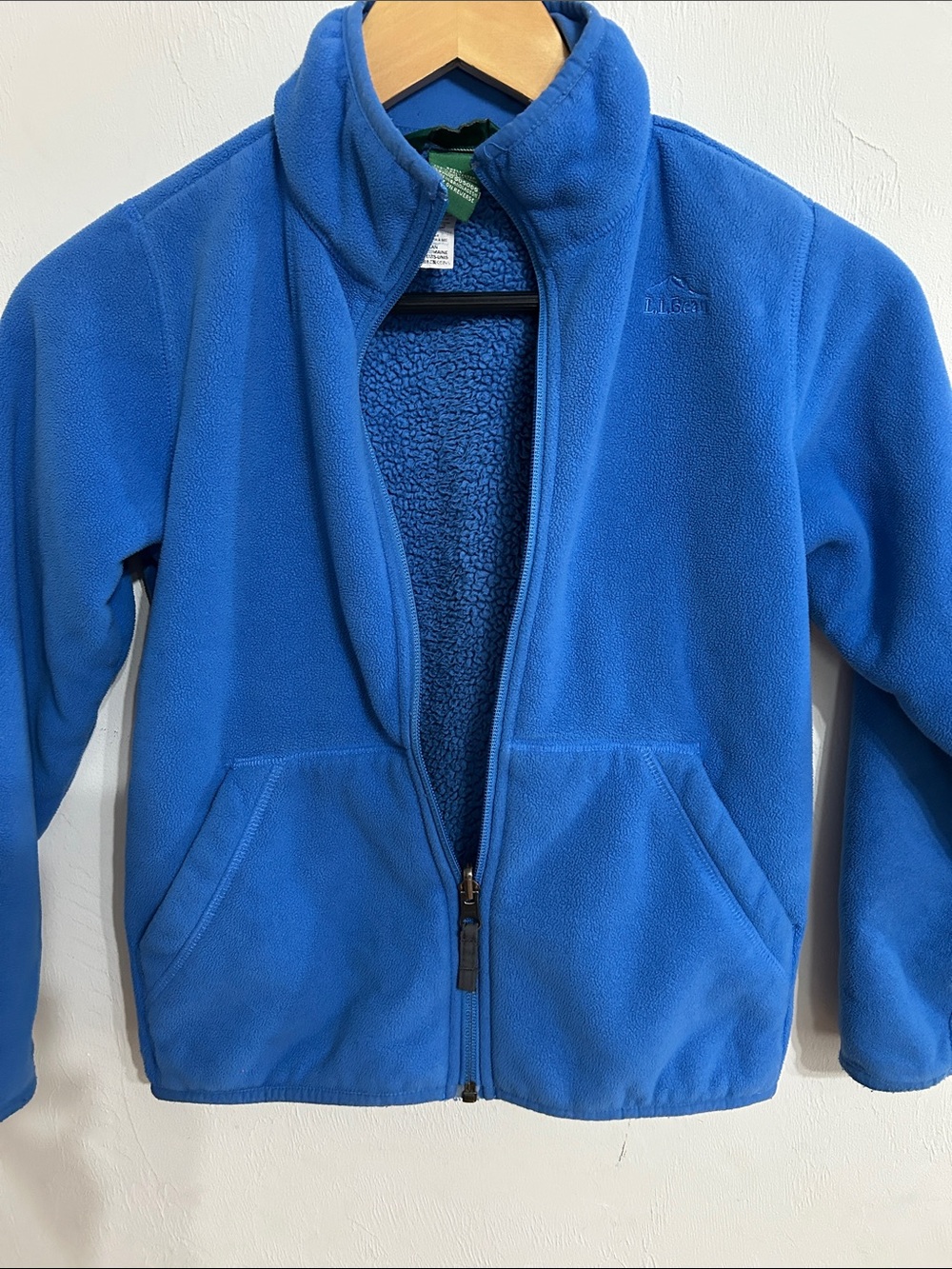 L.L. Bean Kids Royal Blue Full-Zip Fleece Hoodie S 8